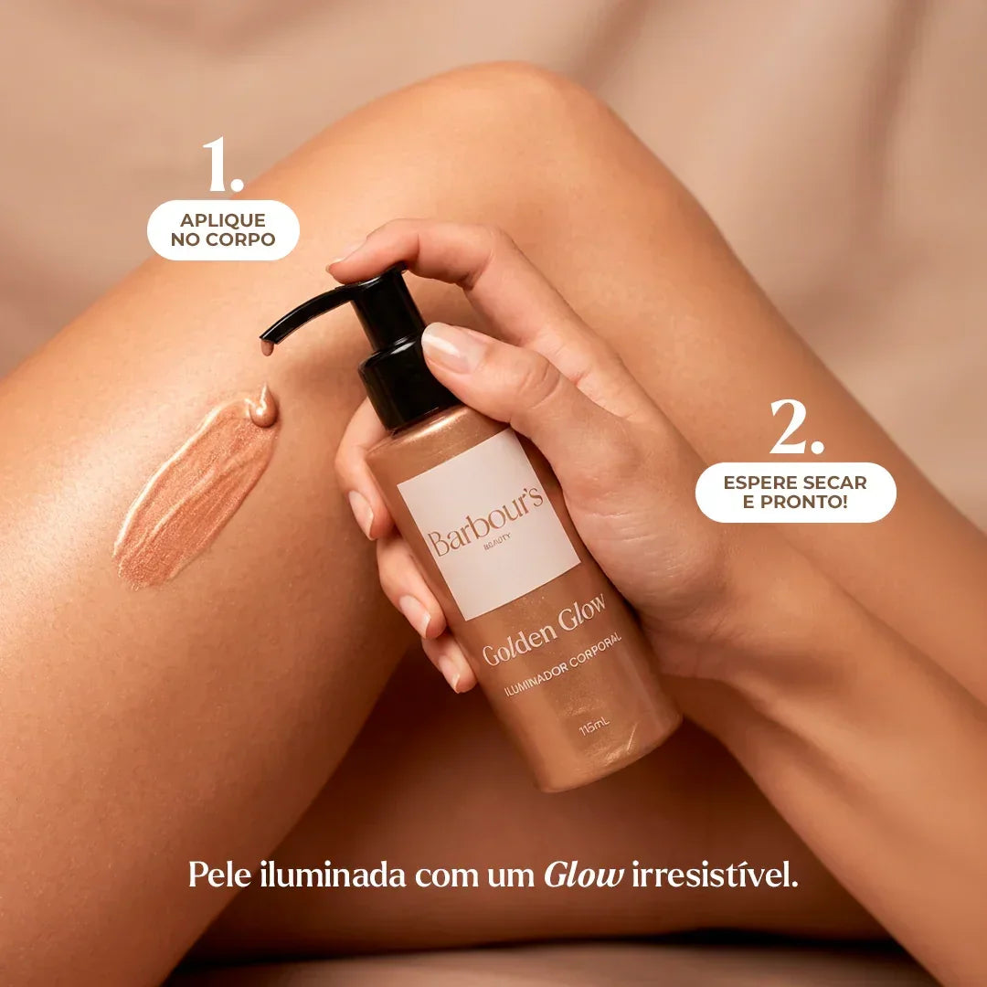 Kit Glow - Golden Glow Iluminador Hidratante e Shimmer Body Splash Lavender Lagoon Glow