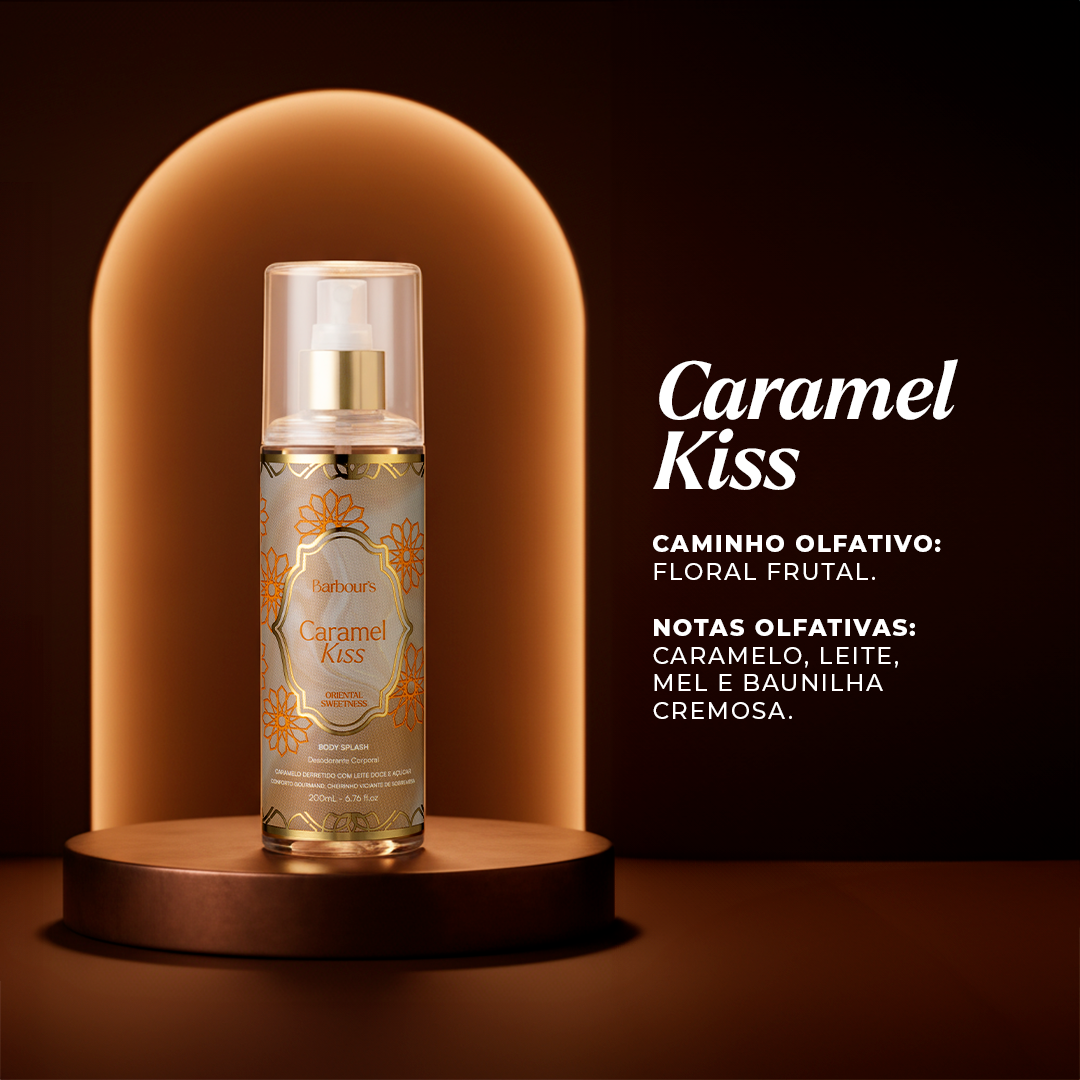 Kit 2 Body Splash Desodorante Colônia 200ml - Caramel Kiss e Vanilla Rum