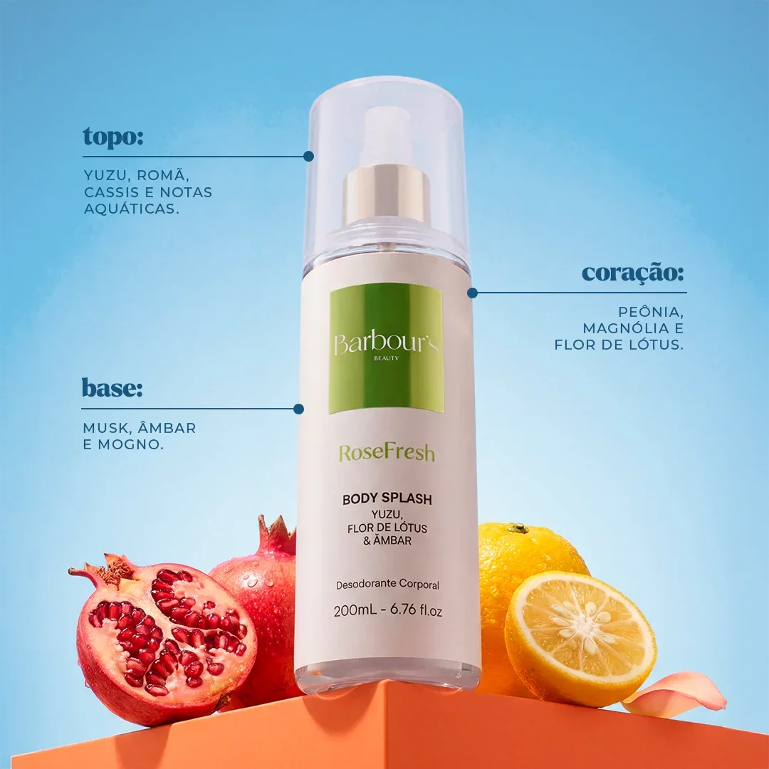 Kit 4 Body Splash - Rose Fresh, Solar Citrus, Good Graces e Soft Breeze