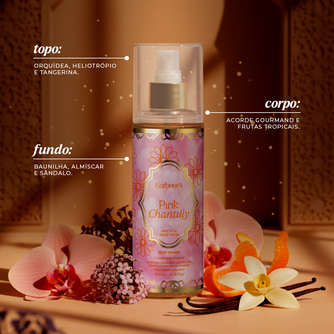 Body Splash Pink Chantilly Desodorante Colônia 200ml