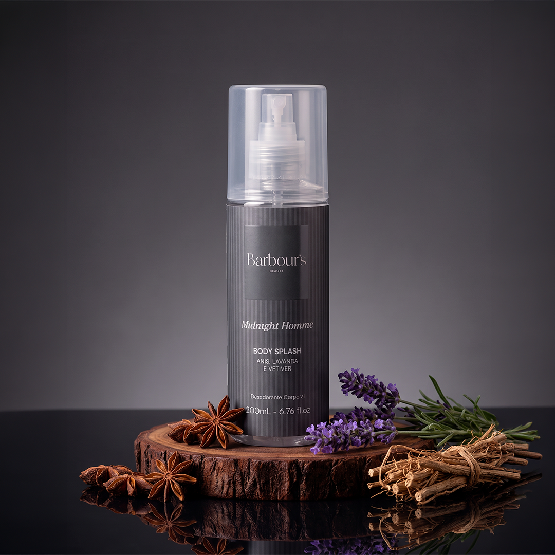Kit 2 Body Splash Desodorante Colônia 200ml - Midnight Homme e Urban Homme