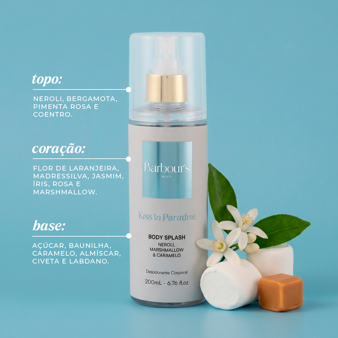 Body Splash Kiss in Paradise Desodorante Colônia 200ml