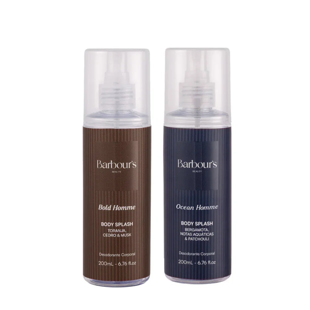 Kit 2 Body Splash Desodorante Colônia 200ml - Bold Homme e Ocean Homme