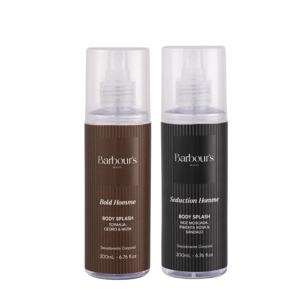 Kit 2 Body Splash Desodorante Colônia 200ml - Bold Homme e Seduction Homme