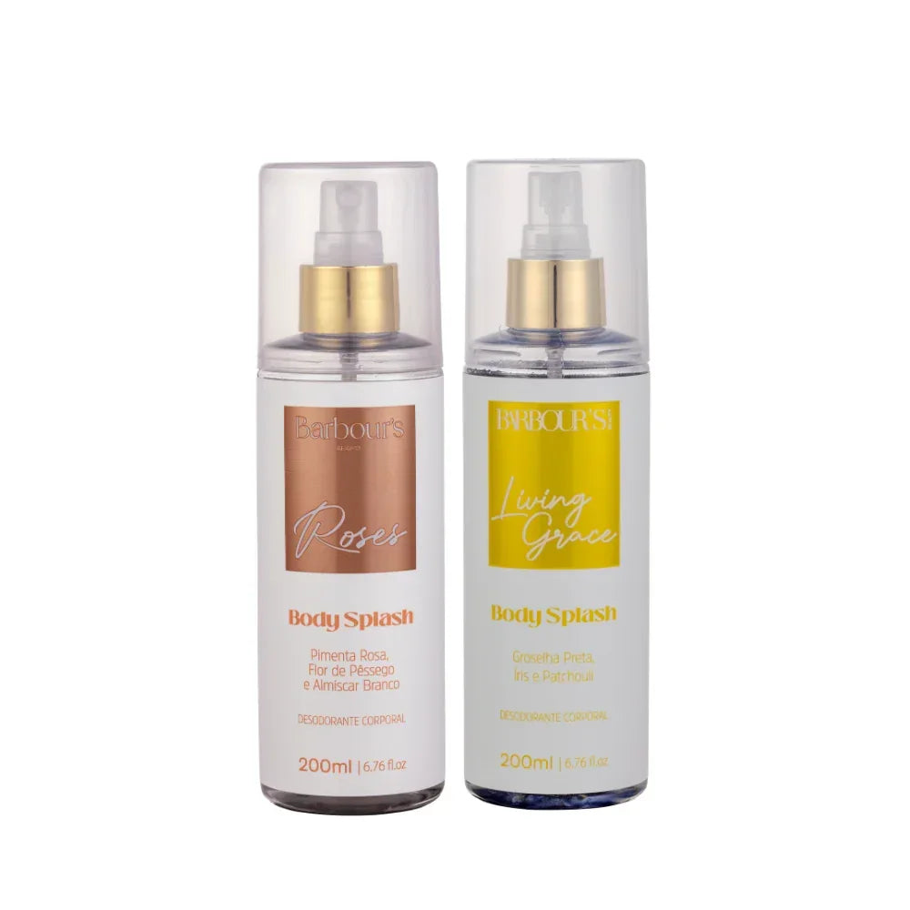 Kit 2 Body Splash Desodorante Colônia 200ml - Roses, Living Grace