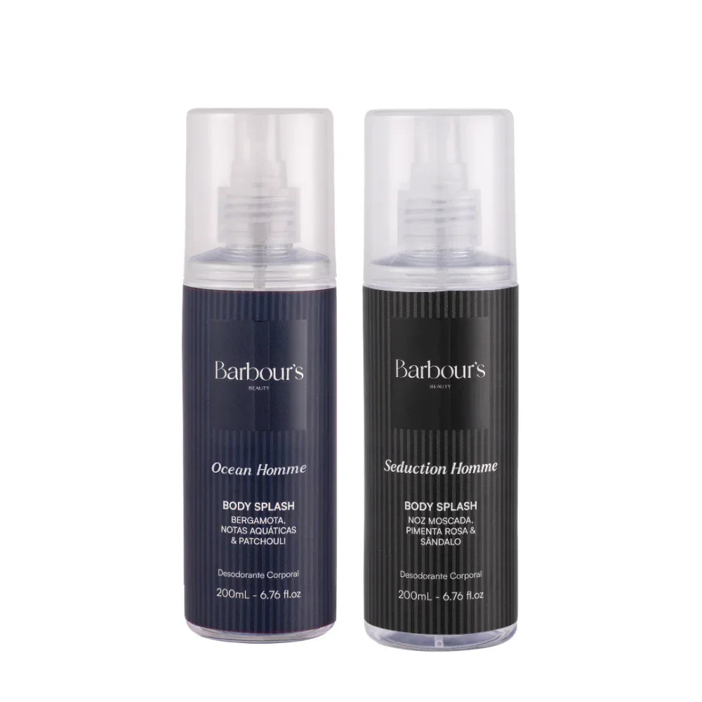 Kit 2 Body Splash Desodorante Colônia 200ml - Seduction Homme e Ocean Homme