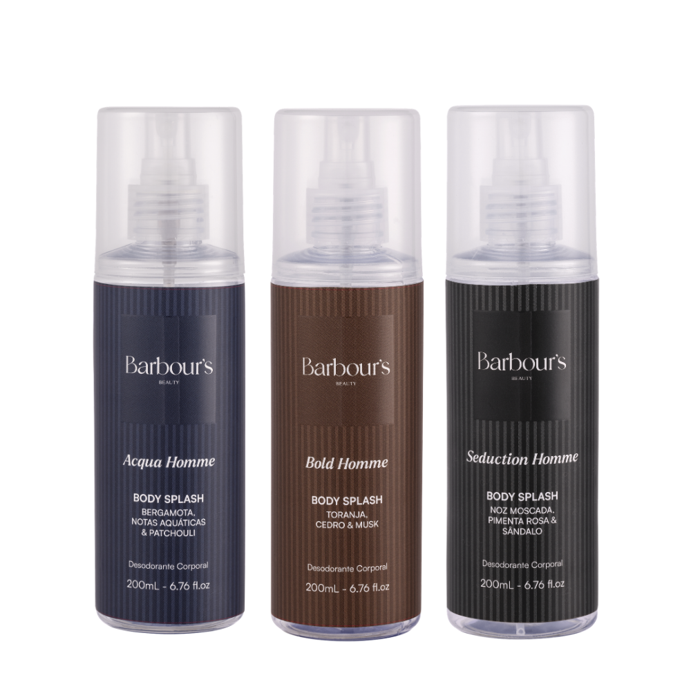 Kit Clássicos Masculinos - Bold Homme, Seduction Homme e Ocean Homme