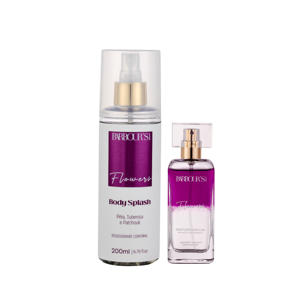 Kit Perfume de Cabelo e Body Splash - Flowers