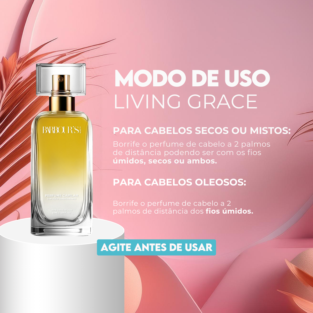 Perfume para cabelo / finalizador termoativo Living Grace
