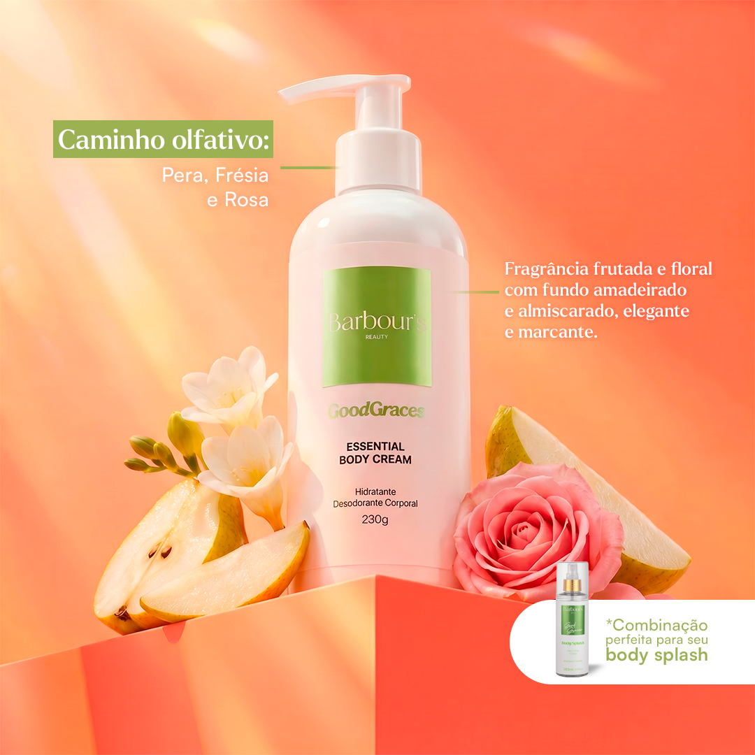 Essential Body Cream Good Graces Hidratante Desodorante Corporal 230g