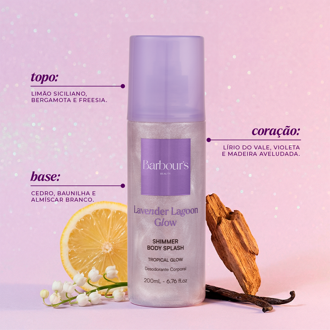 Shimmer Body Splash Lavender Lagoon Glow Desodorante Colônia 200ml