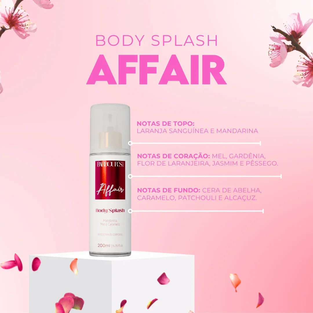 Kit 8 Body Splash Desodorante Colônia 200ml - Celestial Glow, Roses, Alter Ego, Living Grace, Affair, Flowers, My Sweet