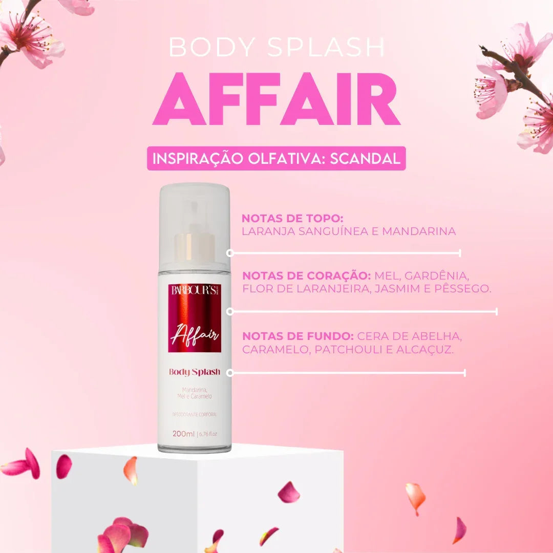 Kit 2 Body Splash Desodorante Colônia 200ml - Affair e Alter Ego