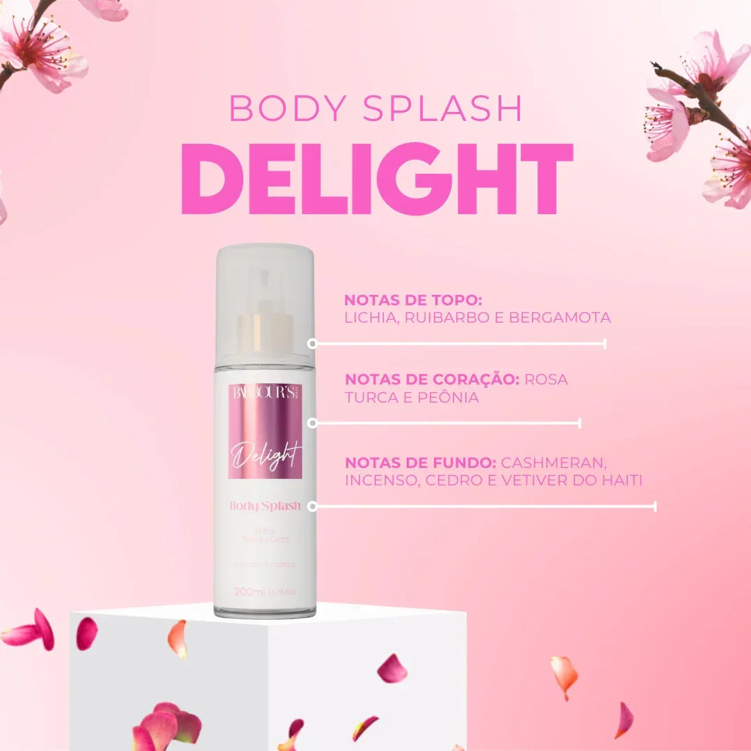 Kit 3 Body Splash Desodorante Colônia 200ml - My Sweet Delight, Very Sexy e Caramel Kiss