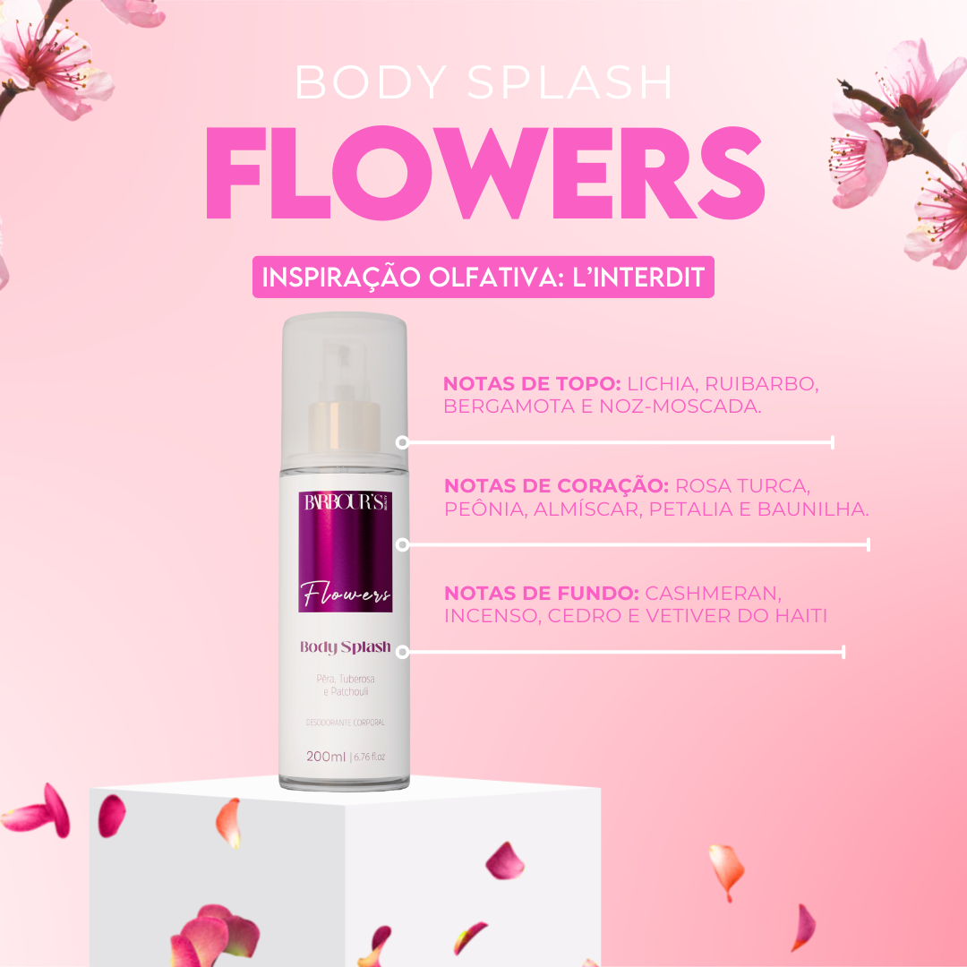 Kit Perfume de Cabelo e Body Splash - Flowers