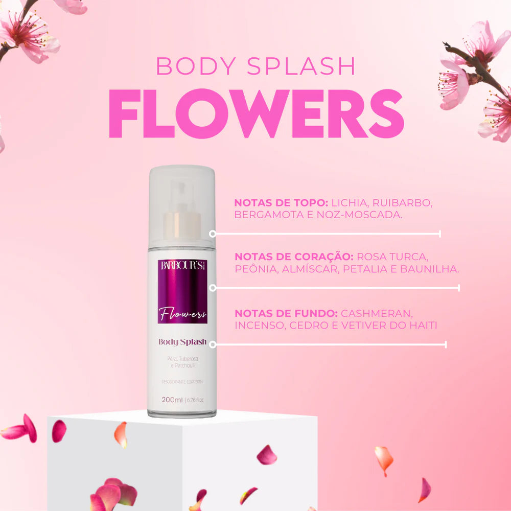 Kit Presenteável 2 Body Splash Desodorante Colônia 200ml - My Sweet Delight, Flowers