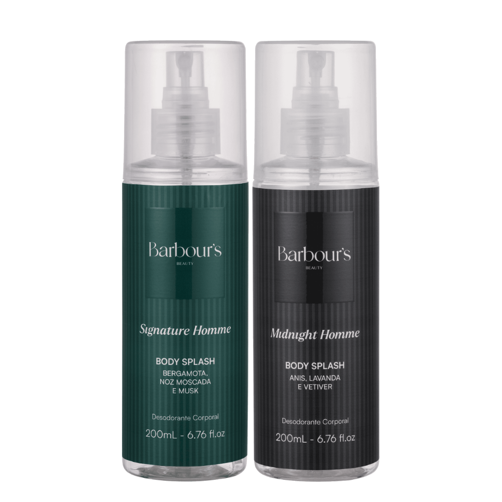 Kit 2 Body Splash Desodorante Colônia 200ml - Signature Homme e Midnight Homme