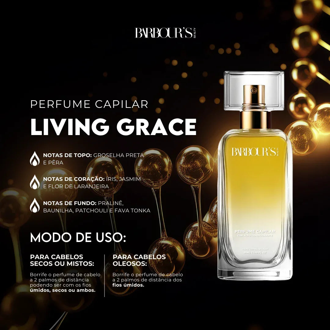 Perfume para cabelo / finalizador termoativo Living Grace