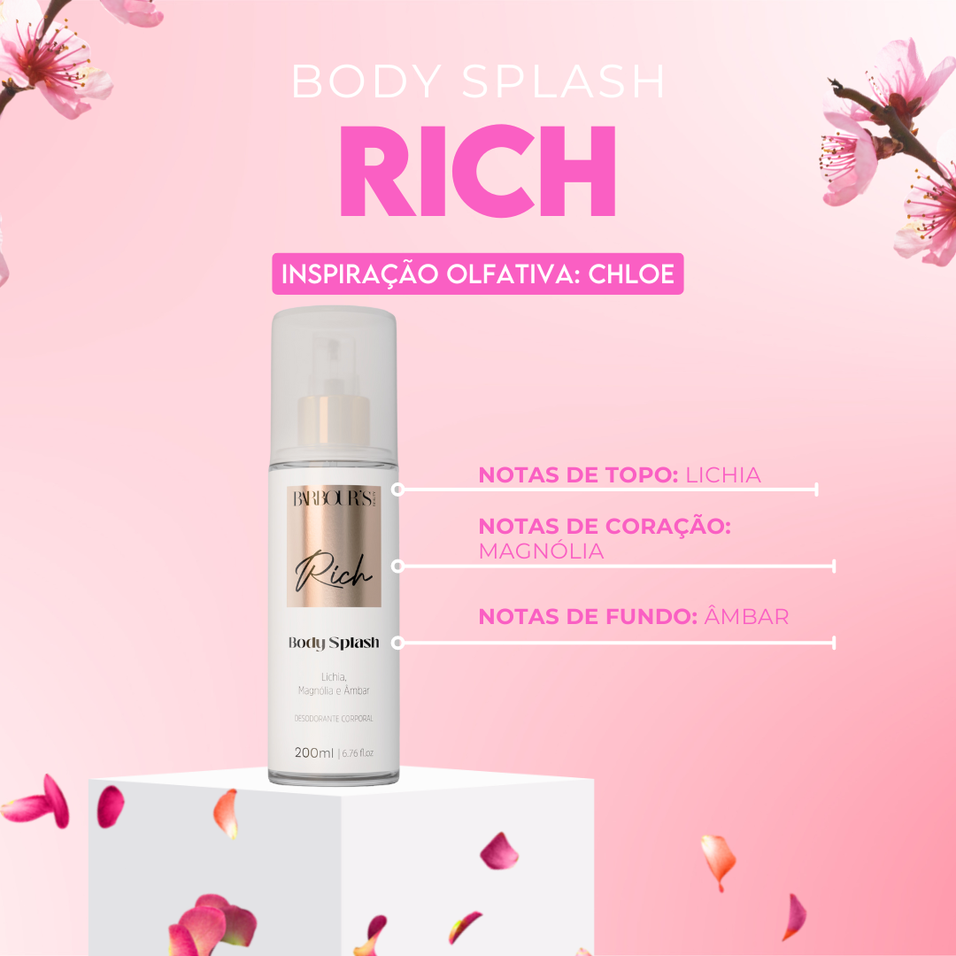 Body Splash Rich Desodorante Colônia 200ml