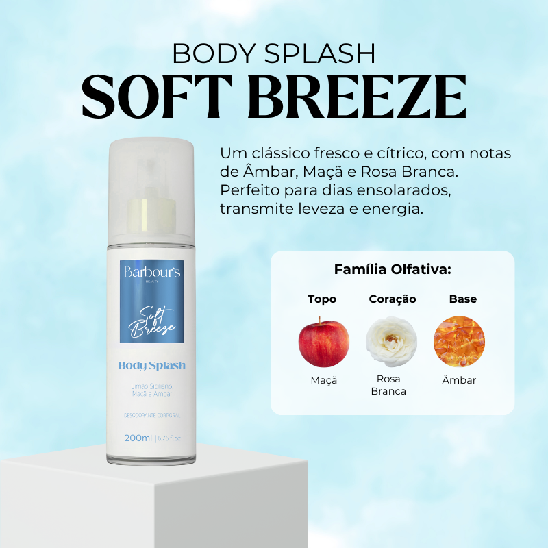 Body Splash Soft Breeze Desodorante Colônia 200ml