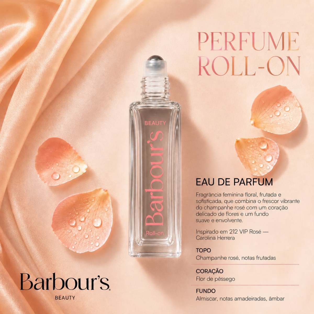 Perfume Roll-on 20ml - 212 Vip Rose