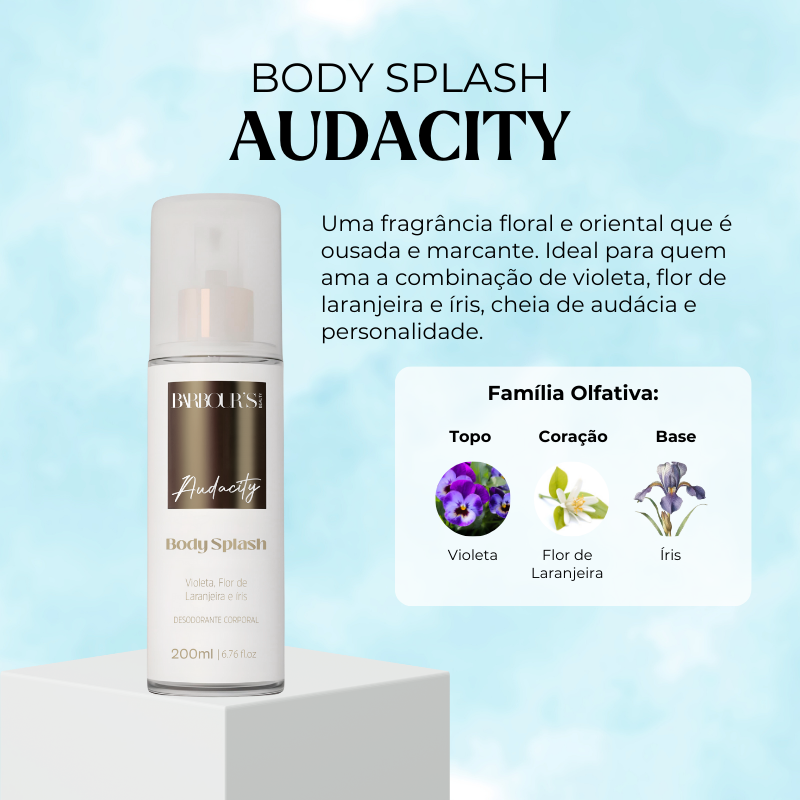 Body Splash Audacity Desodorante Colônia 200ml