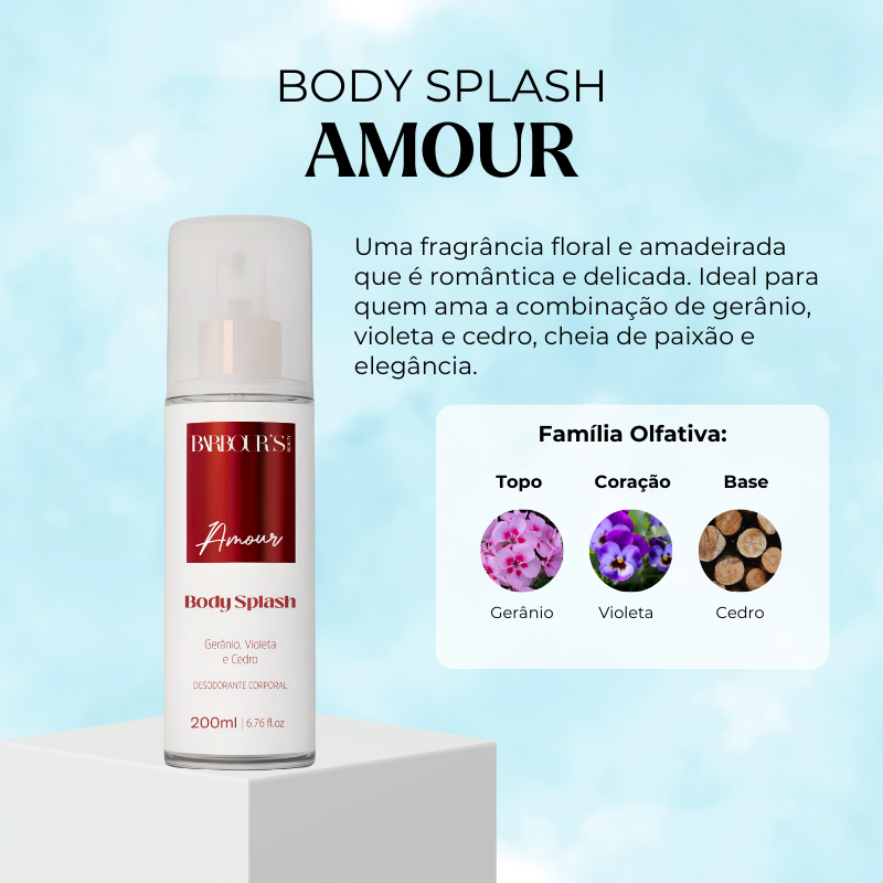 Body Splash Amour Desodorante Colônia 200ml