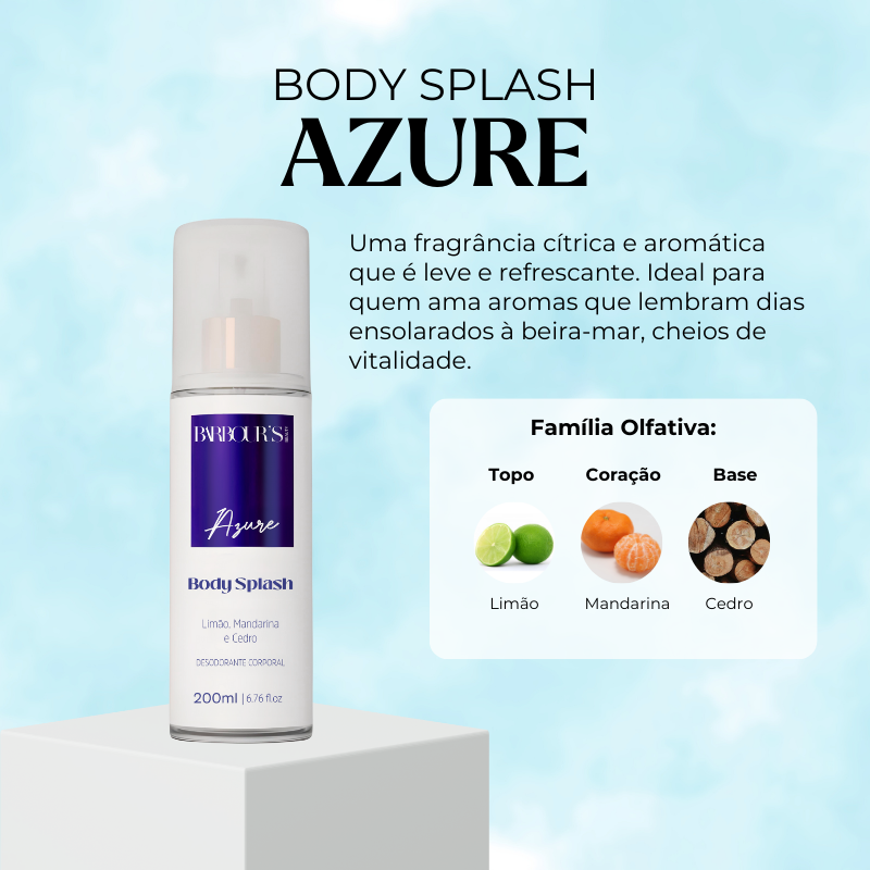 Body Splash Azure Desodorante Colônia 200ml