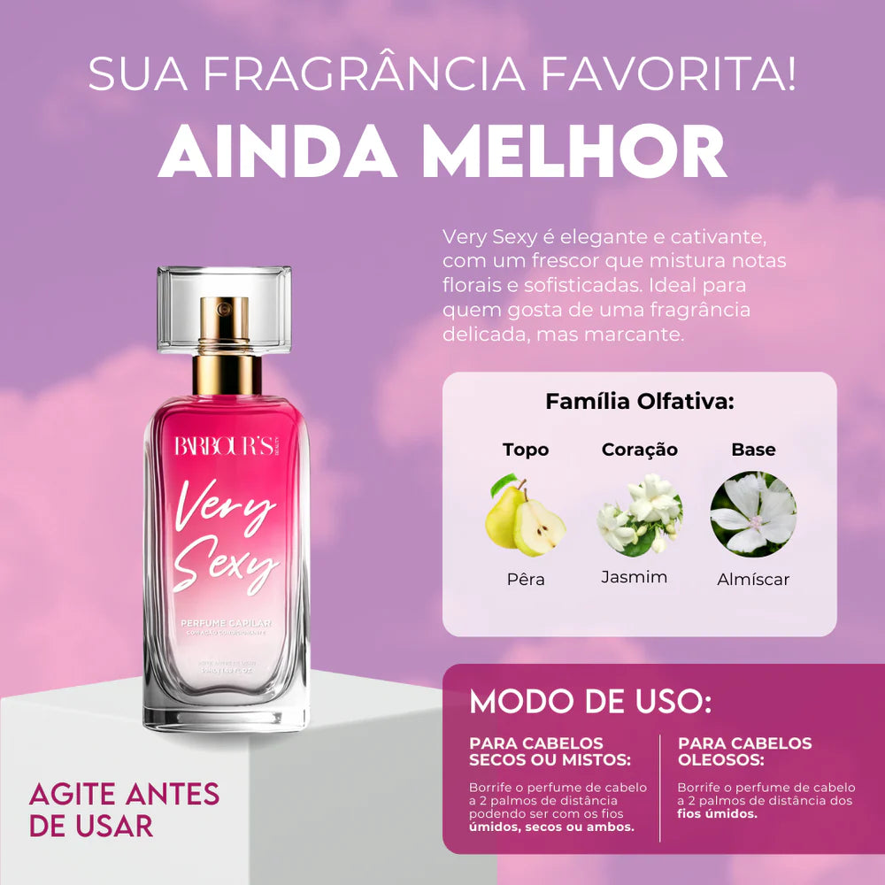 Kit 4 Perfumes de Cabelo – Alter Ego, Very Sexy, Living Grace e My Sweet Delight