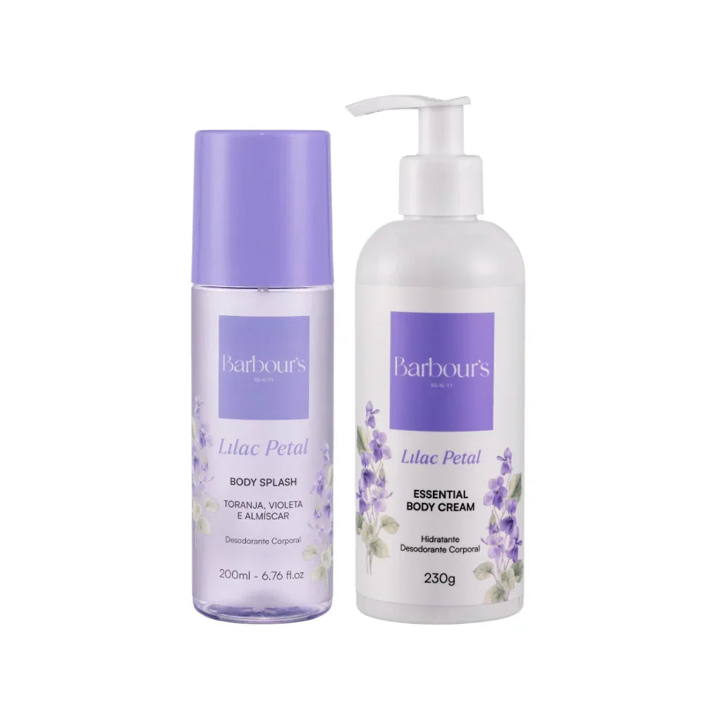 Kit Body Splash + Essential Body Cream Lilac Petal + Necessaire