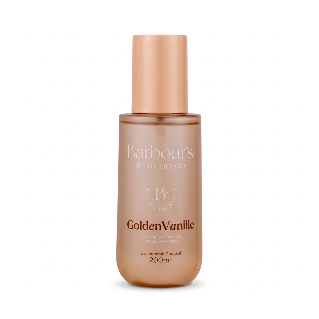 Body Splash Desodorante Corporal Golden Vanille Feliz no Simples Barbour’s by Theodoro 200ml