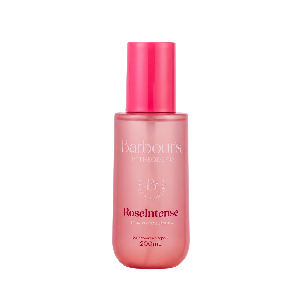 Body Splash Desodorante Corporal Rose Intense Feliz no Simples Barbour’s by Theodoro 200ml