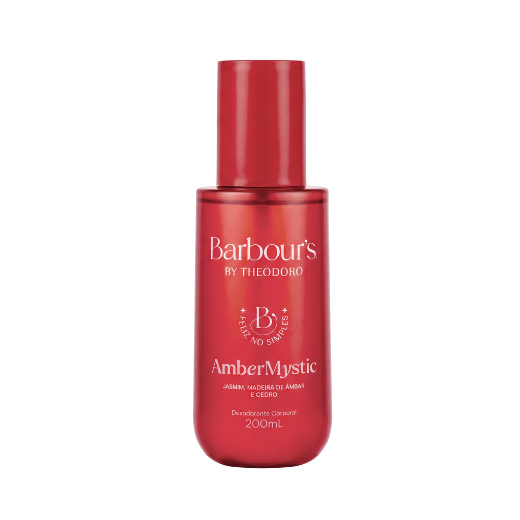 Body Splash Desodorante Corporal Amber Mystic Feliz no Simples Barbour’s by Theodoro 200ml