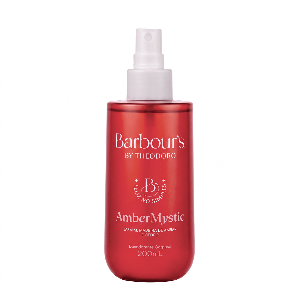 Body Splash Desodorante Corporal Amber Mystic Feliz no Simples Barbour’s by Theodoro 200ml