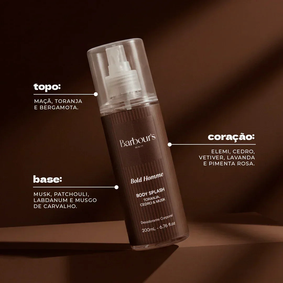 Kit Clássicos Masculinos - Bold Homme, Seduction Homme e Ocean Homme