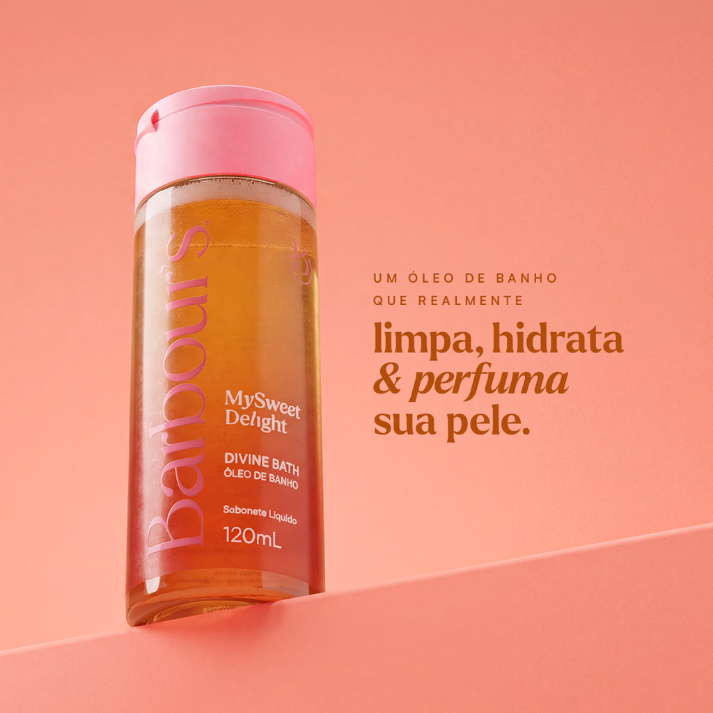 Divine Bath Sabonete Líquido Óleo de Banho  My Sweet Delight 120ml