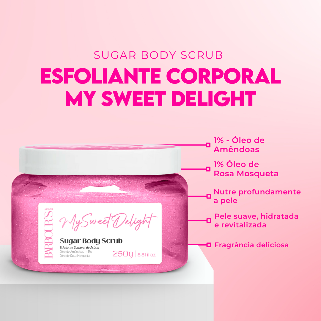 Kit Esfoliante Corporal e Body Splash - My Sweet Delight