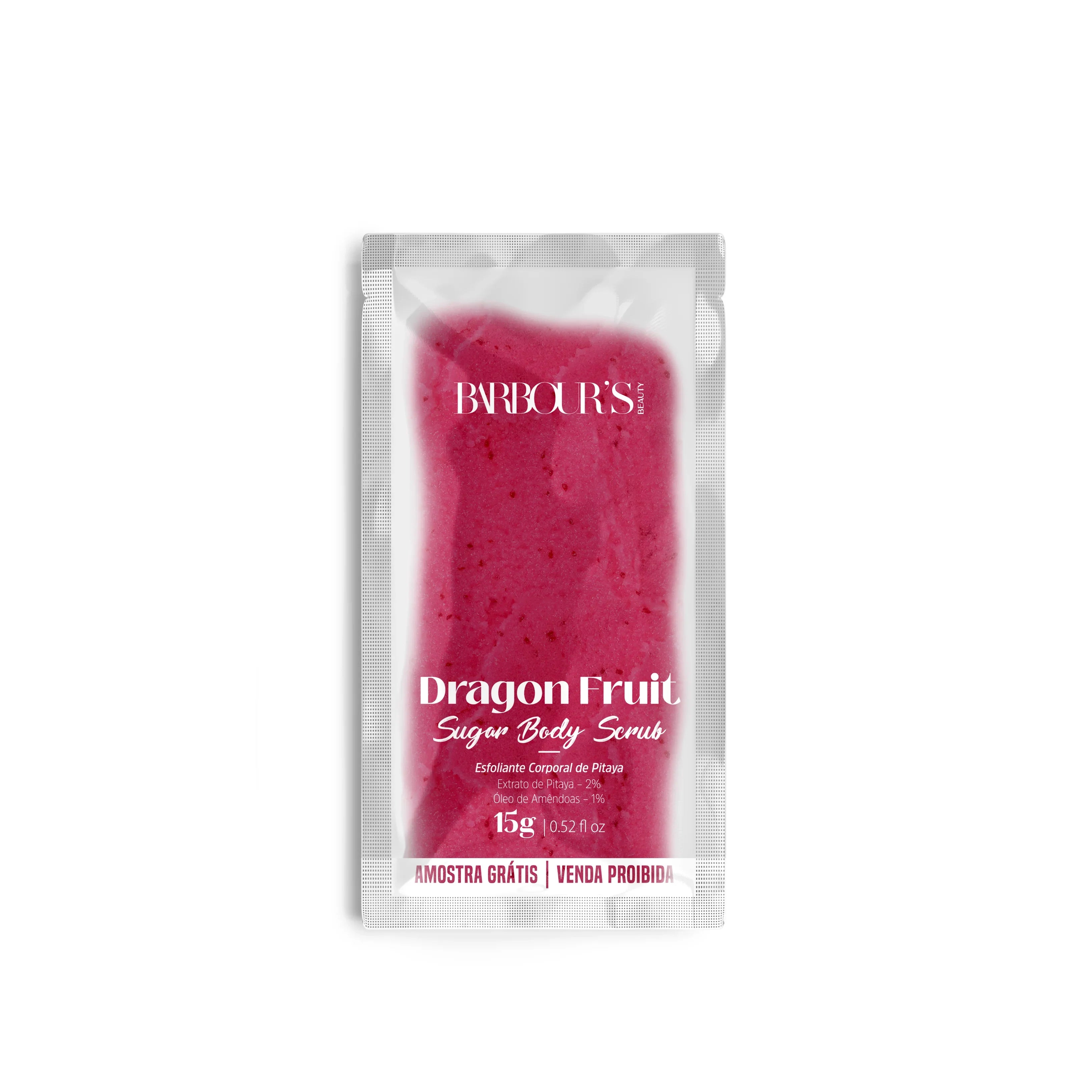 Amostra Esfoliante Corporal de Pitaya - Dragon Fruit Sugar Body Scrub - 15g