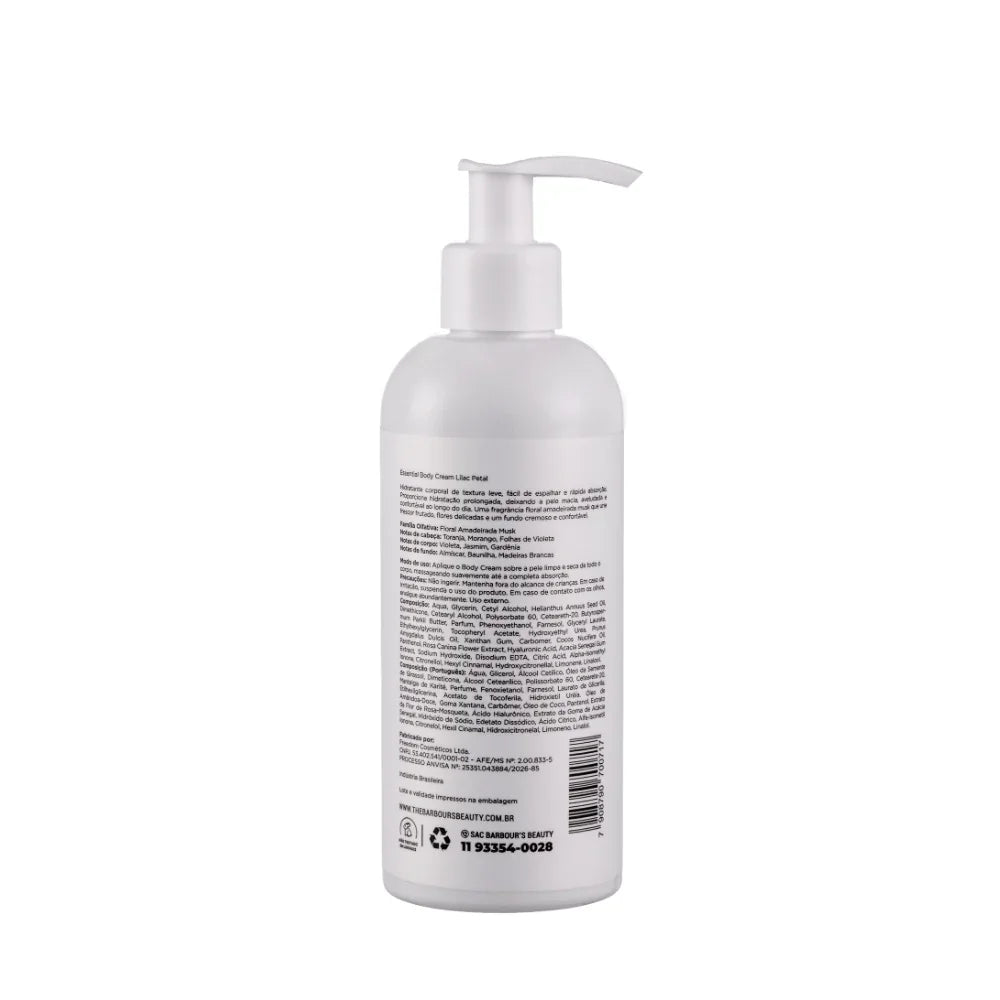 Essential Body Cream Hidratante Desodorante Corporal Lilac Petal 230g
