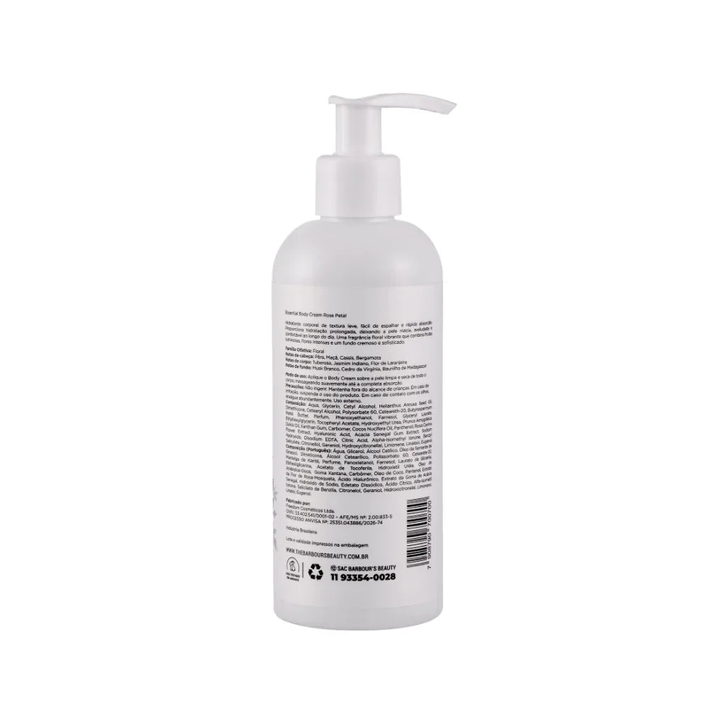 Essential Body Cream Hidratante Desodorante Corporal Rose Petal 230g
