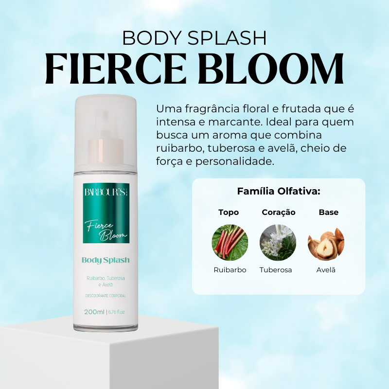 Body Splash Fierce Bloom Desodorante Colônia 200ml