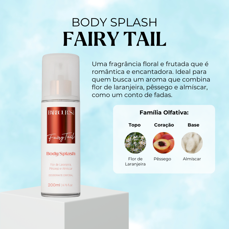 Body Splash Fairy Tail Desodorante Colônia 200ml