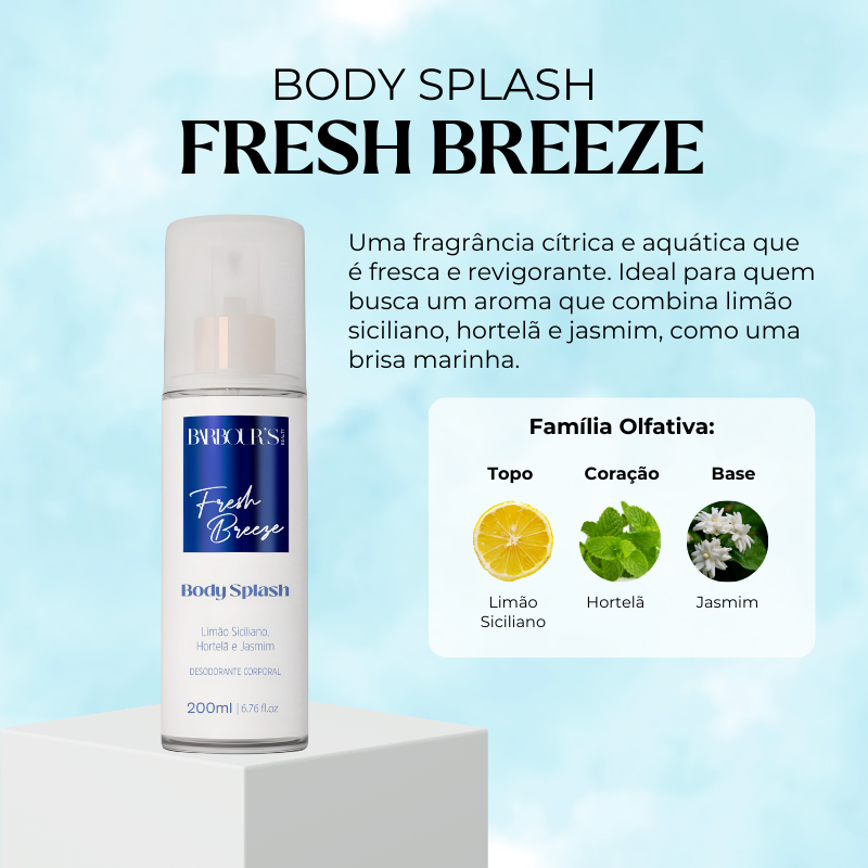 Body Splash Fresh Breeze Desodorante Colônia 200ml