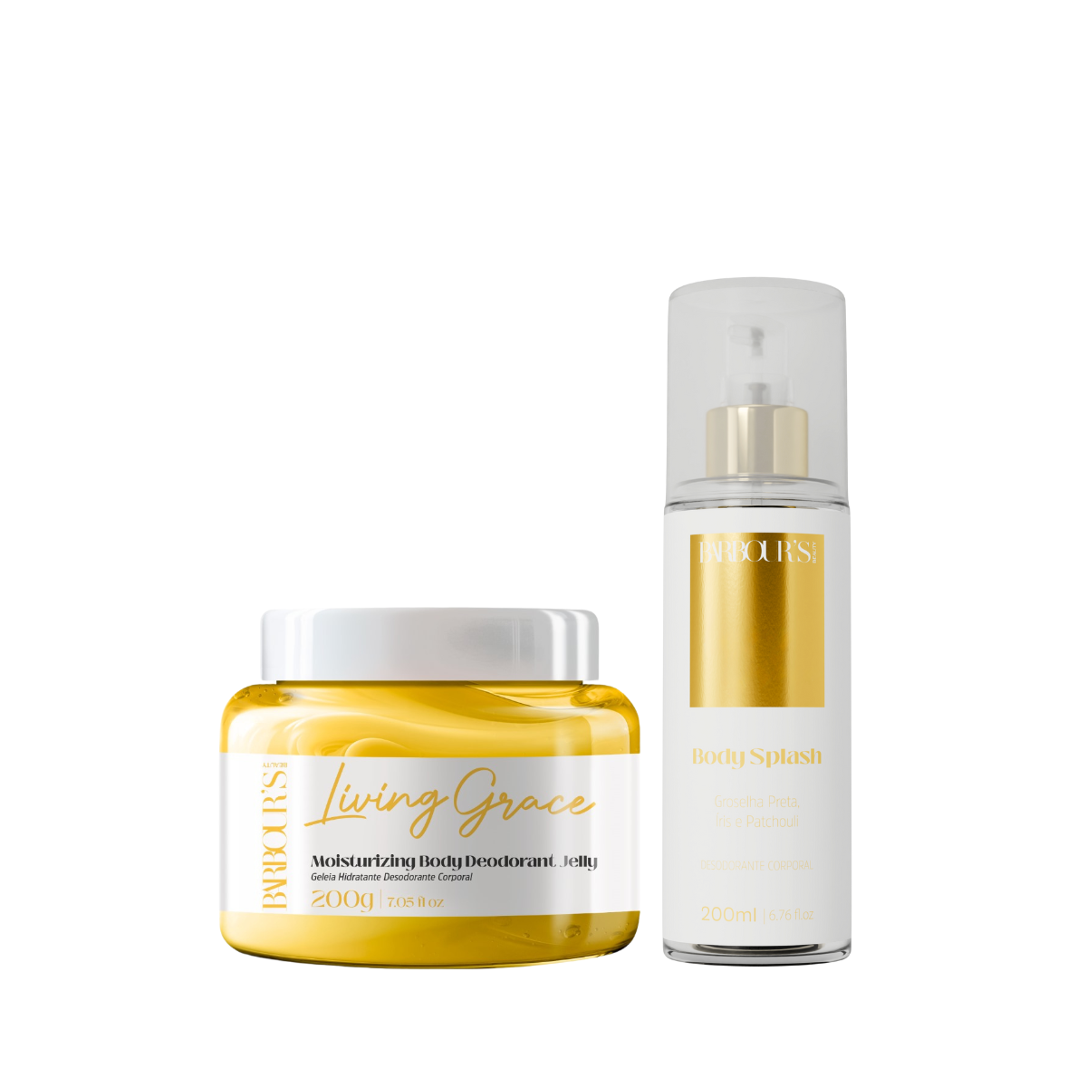 Kit Geleia Hidratante Desodorante + Body Splash Corporal Living Grace