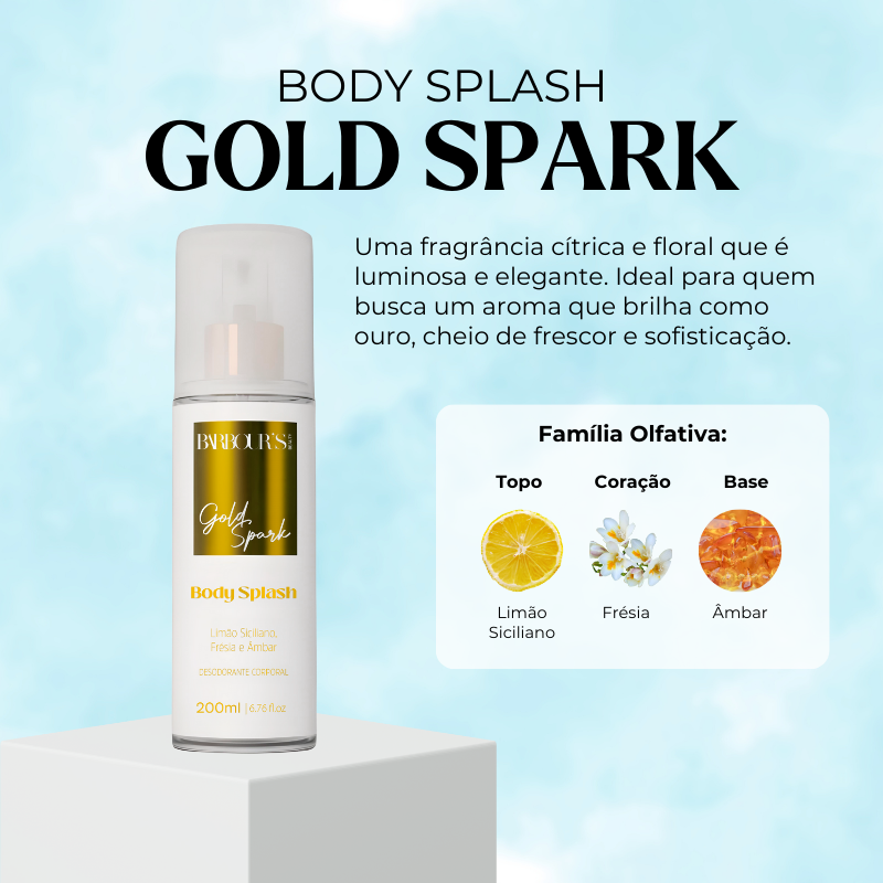 Body Splash Gold Spark Desodorante Colônia 200ml