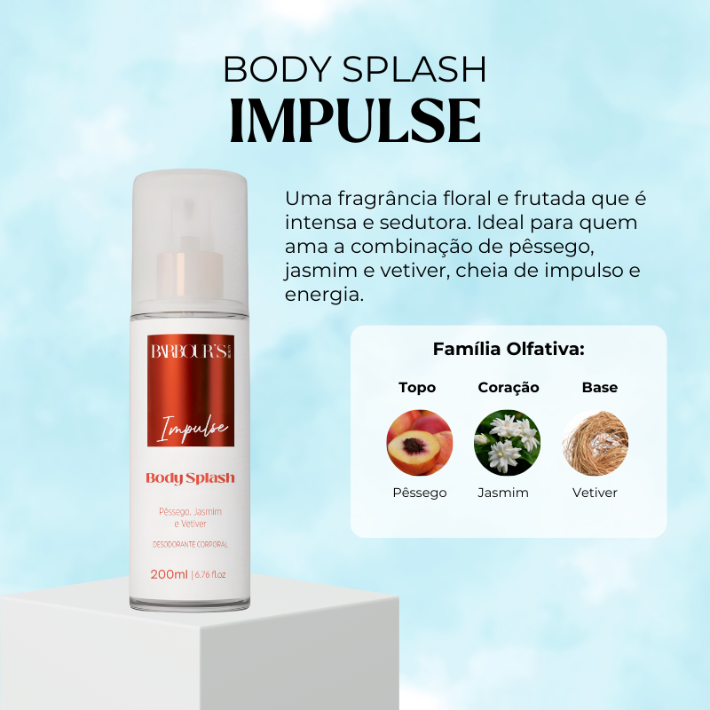 Body Splash Impulse Desodorante Colônia 200ml