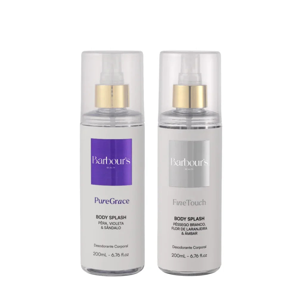 Kit 2 Body Splash Desodorante Colônia 200ml - Pure Grace e Fine Touch