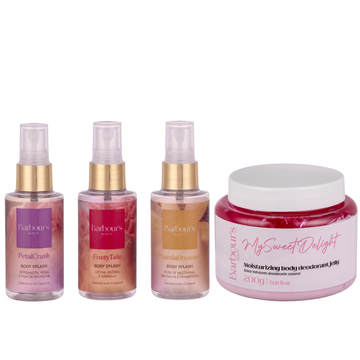 Kit Layering Petal Crush, Vanilla Dreamer e Fruity Tale + Geleia My Sweet Delight
