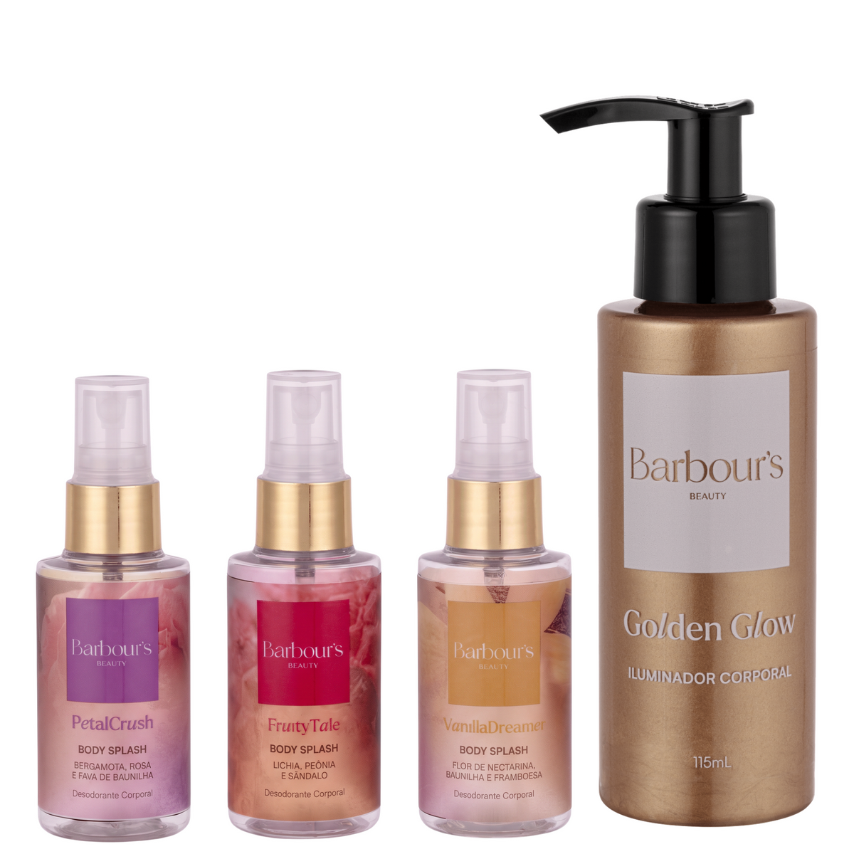 Kit Layering Petal Crush, Vanilla Dreamer e Fruity Tale + Golden Glow