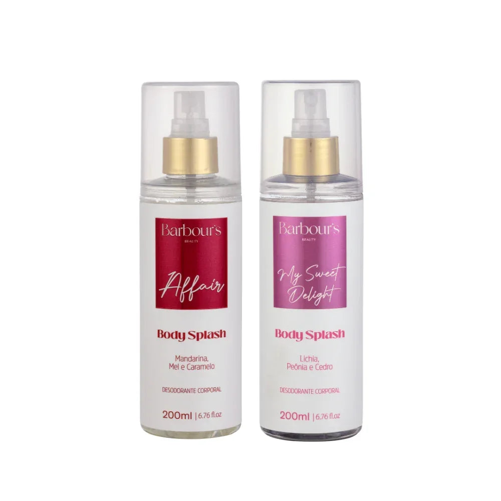 Kit 2 Body Splash Desodorante Colônia 200ml - My Sweet Delight, Affair
